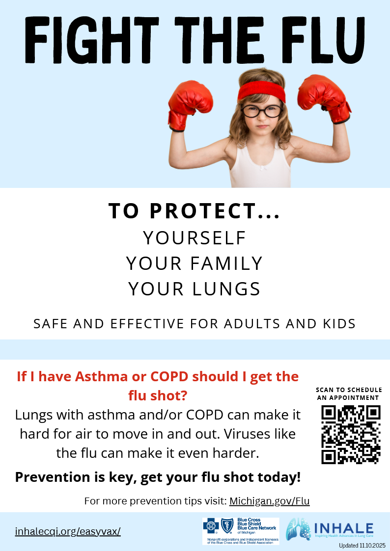 INHALE Flu Vaccine Information Flyer 2025