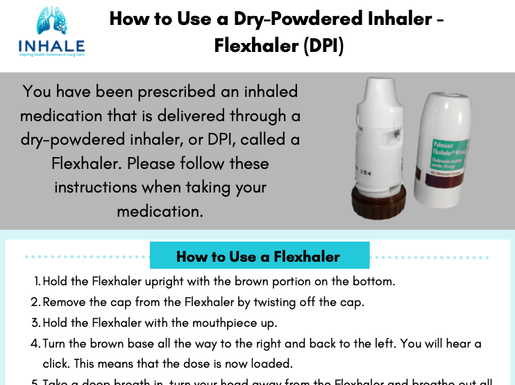 Flexhaler Dry Powdered Inhaler - Patient Instructions