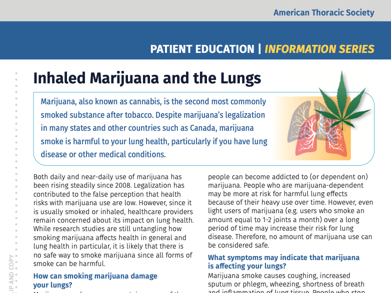Marijuana and the Lungs (2021, ATS)