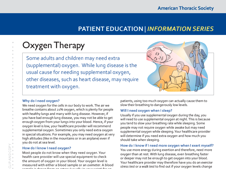 Oxygen Therapy (ATS, 2020)