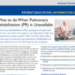 What to Do When Pulmonary Rehab is Unavailable (ATS, 2020)