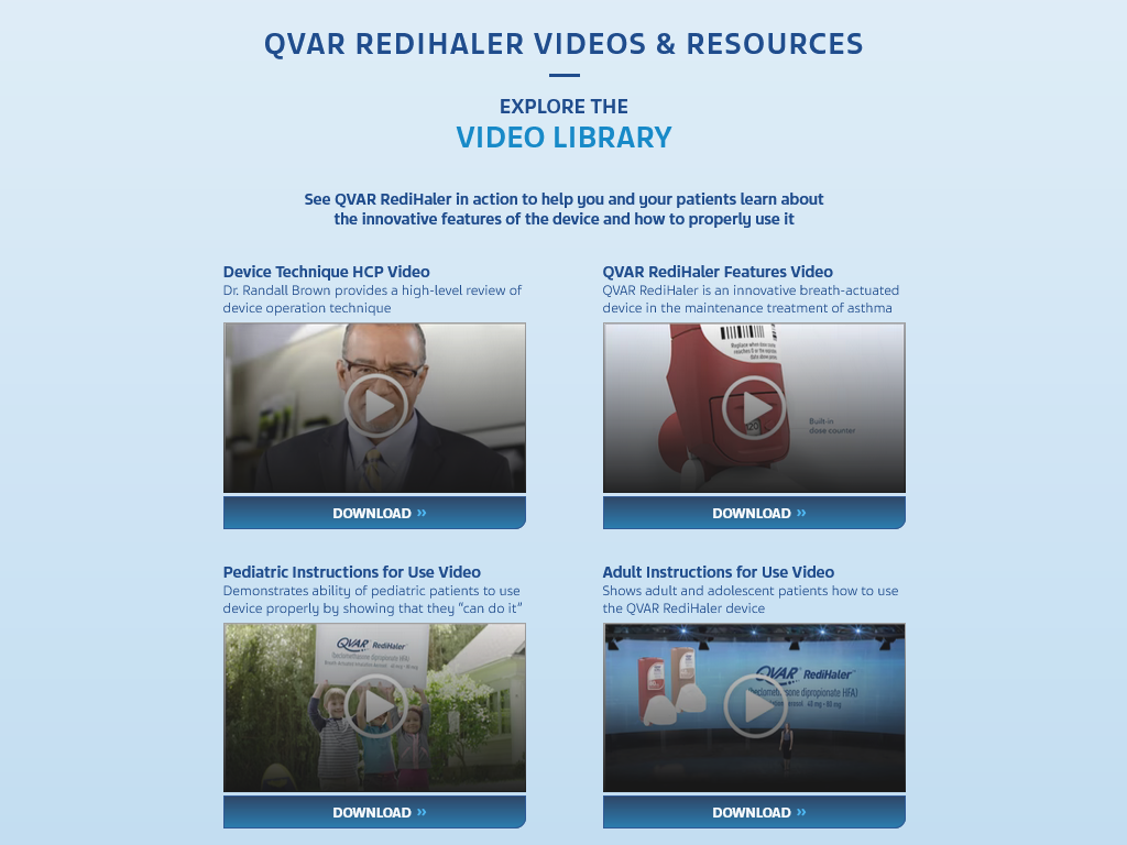 QVAR Redihaler (videos)