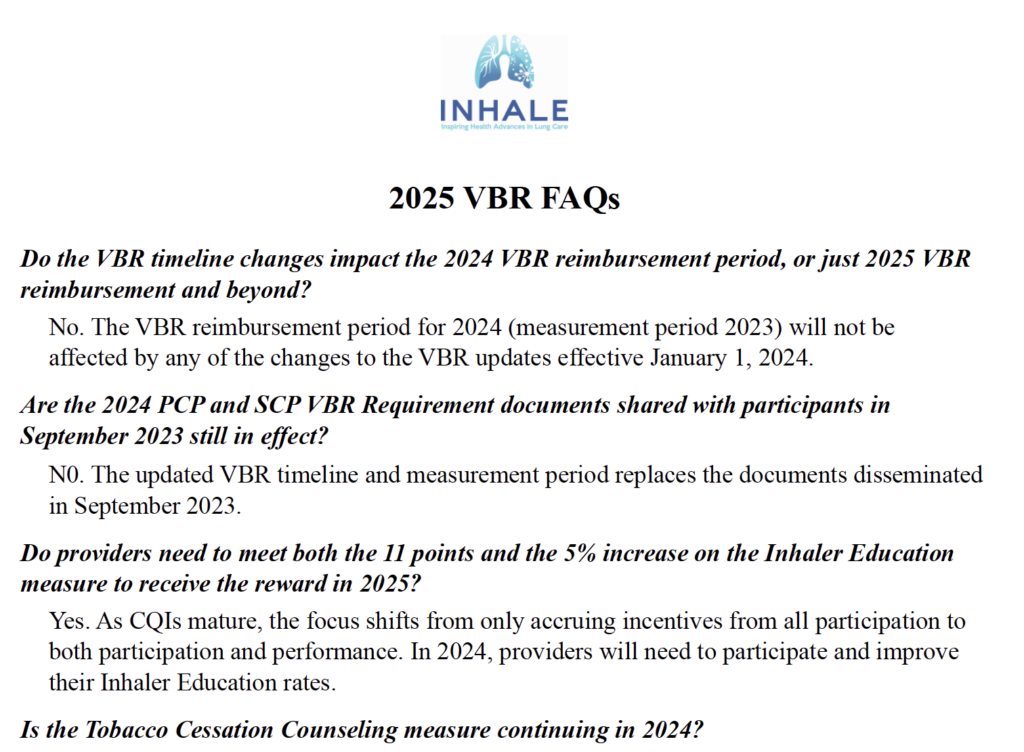 2025 VBR FAQs