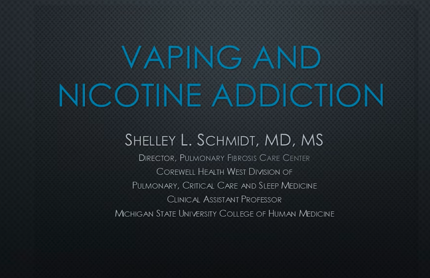 The Danger of Nicotine and Vaping - Provider video