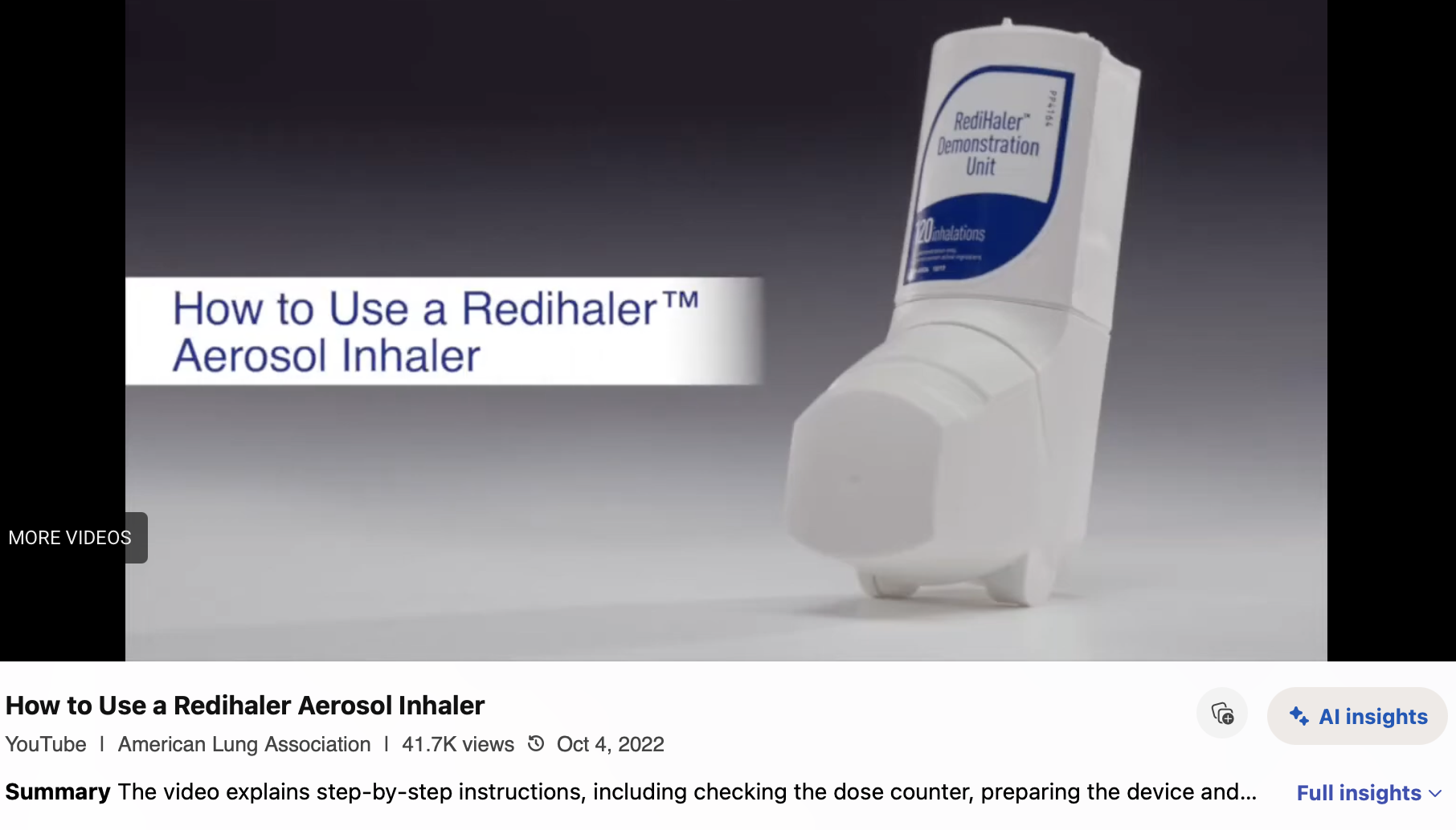 How to Use a Redihaler Aerosol Inhaler